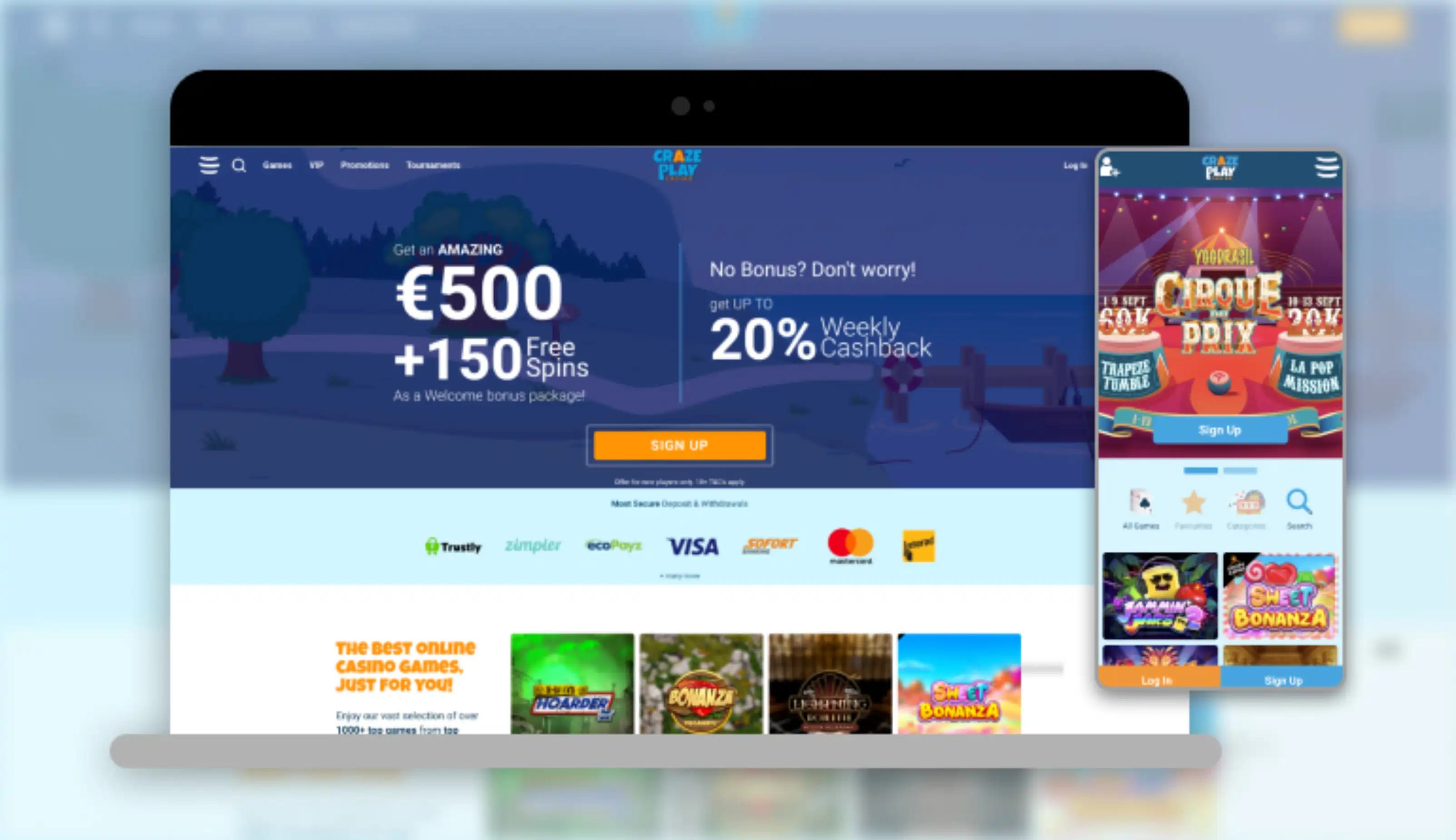 CrazePlay Casino App-schermafbeelding
